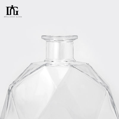 Garrafas de vidro de 700 ml de álcool vazio para gin, rum, uísque e vodka