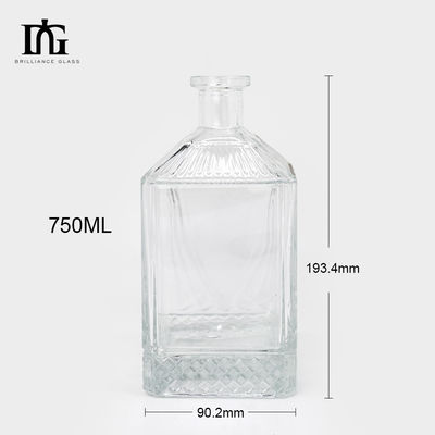 Material do colarinho de vidro 250 ml garrafa redonda de vinho para bebidas espirituosas aceitável OEM/ODM