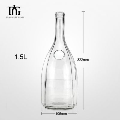 OEM/ODM aceitável garrafa de gelo personalizada de 1500 ml para vinho garrafa de vidro vazia