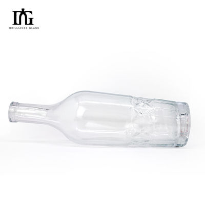 Aceitável OEM/ODM Estilo Europeu Luxo 700ml 750ml Whisky Rum Gin única garrafa de vidro