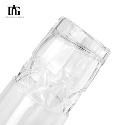 Aceitável OEM/ODM Estilo Europeu Luxo 700ml 750ml Whisky Rum Gin única garrafa de vidro