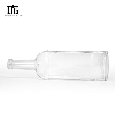 Collar de vidro 750ml 700ml 500ml garrafa redonda de vinho para licor design personalizado aceitável
