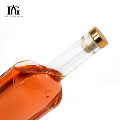 Collar de vidro 750ml 700ml 500ml garrafa redonda de vinho para licor design personalizado aceitável