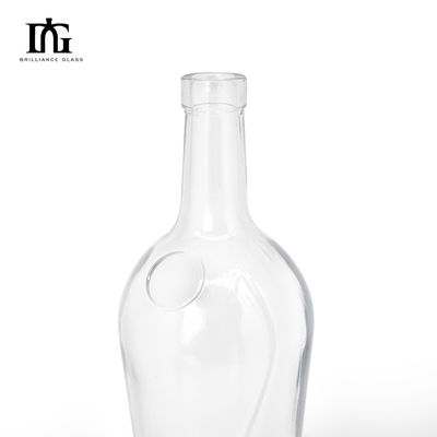 750 ml Garrafa de vinho de vidro para bebidas alcoólicas Collar de uísque Material vidro tipo tampa para ambos os parafusos