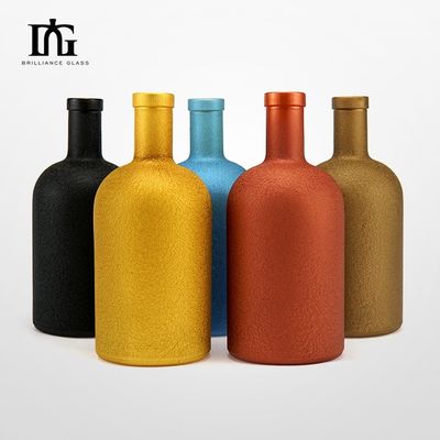 Garrafa de vidro de 500 ml com rolha e tampa de parafuso para venda de óleo de oliva licor gin vodka líquido