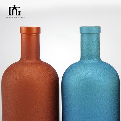 Garrafa de vidro de 500 ml com rolha e tampa de parafuso para venda de óleo de oliva licor gin vodka líquido