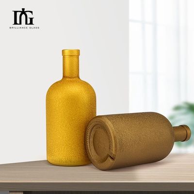 Garrafa de vidro de 500 ml com rolha e tampa de parafuso para venda de óleo de oliva licor gin vodka líquido