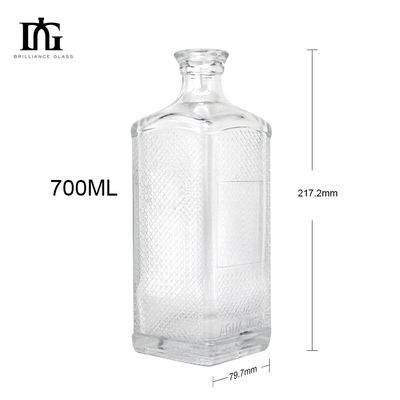 500 ml 750 ml garrafas de vinho de vidro claro para bebidas alcoólicas aceitável Logotipo do cliente