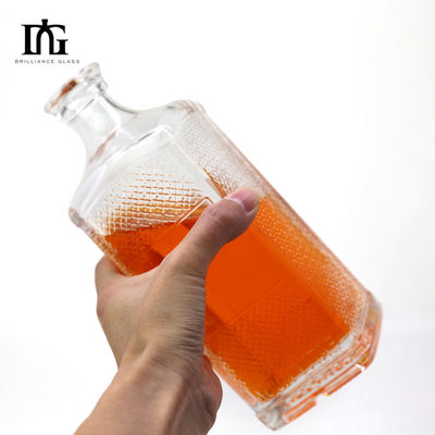 500 ml 750 ml garrafas de vinho de vidro claro para bebidas alcoólicas aceitável Logotipo do cliente