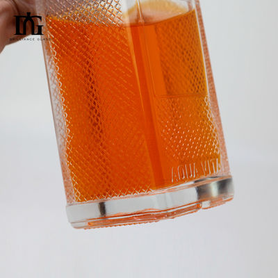 500 ml 750 ml garrafas de vinho de vidro claro para bebidas alcoólicas aceitável Logotipo do cliente