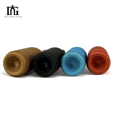 500 ml/750 ml de capacidade garrafa de vinho de vidro de cor fosca personalizada para vinho tinto e licor