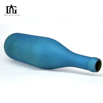 500 ml/750 ml de capacidade garrafa de vinho de vidro de cor fosca personalizada para vinho tinto e licor