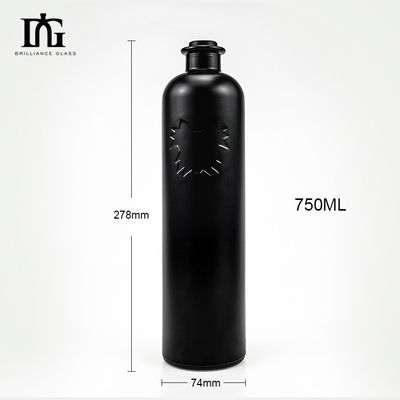 OEM/ODM aceitável 750ml Vodka Liquor garrafa de vidro com tampa de metal e tampa de parafuso de cortiça