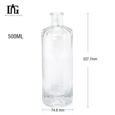 Tipo de vedação Garrafa de vidro quadrada de 750 ml garrafa de vinho para garrafas de licor de design personalizado
