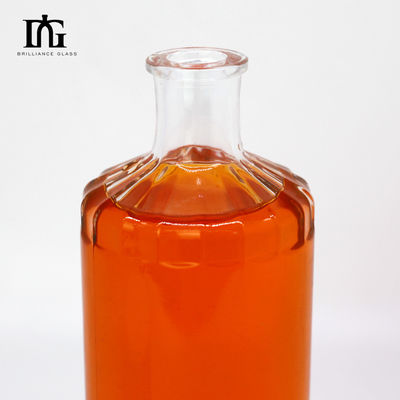 Fornecido gratuitamente garrafas de vidro transparente de 500 ml com rolha de cortiça e fundo grosso