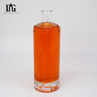Fornecido gratuitamente garrafas de vidro transparente de 500 ml com rolha de cortiça e fundo grosso