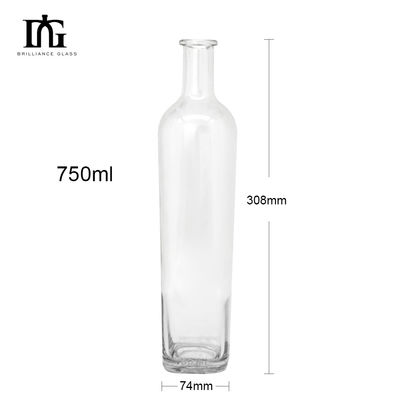 Garrafa de álcool vazia para bebidas 1750 ml Garrafa personalizada de material de vidro