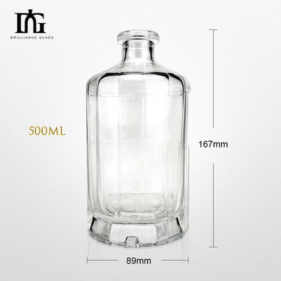 Garrafa de vidro de 50 cl para vodka gin e uísque OEM/ODM aceita Provas gratuitas