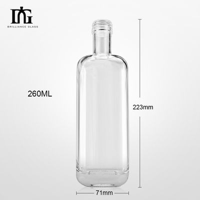 260 ml de garrafa de vidro de vinho quadrado com cortiça para gravuras e pinturas personalizadas