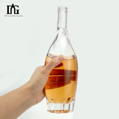 700ml garrafa de vidro redonda para bebidas alcoólicas Vodka Gin Custom Design exclusivo OEM/ODM aceito