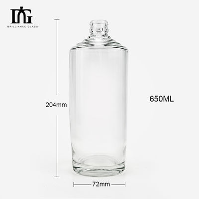 Garrafa de vinho de vidro de 650 ml Garrafa de vodka Gin com cortiça para o seu gosto Material do corpo vidro