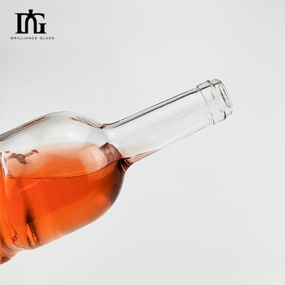 375 ml Flint Glass Liquor Wine Gin Whiskey Vodka Tequila Botella com rolha e tampa de parafuso