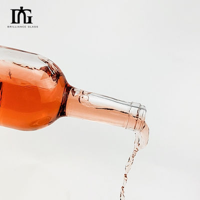 375 ml Flint Glass Liquor Wine Gin Whiskey Vodka Tequila Botella com rolha e tampa de parafuso