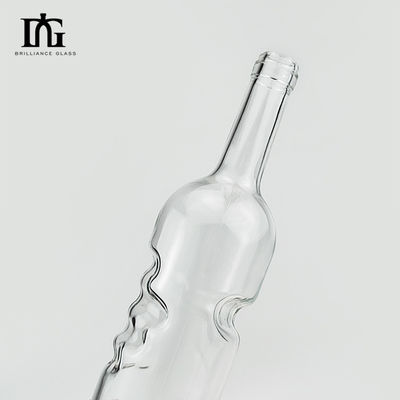375 ml Flint Glass Liquor Wine Gin Whiskey Vodka Tequila Botella com rolha e tampa de parafuso