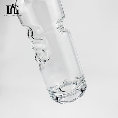 375 ml Flint Glass Liquor Wine Gin Whiskey Vodka Tequila Botella com rolha e tampa de parafuso