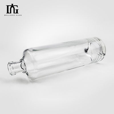 Logotipo personalizado garrafa de vidro 500 ml 750 ml para whisky gin rum brandy tequila água mineral