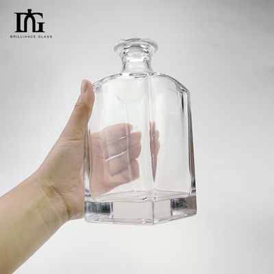 750 ml de garrafa de vidro em forma de molde personalizada Super Flint Whiskey Gin Vodka Liquor Bottle