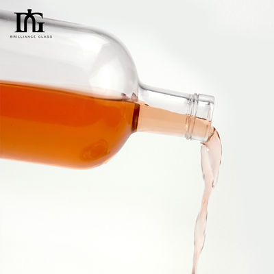 Garrafa de vidro de 500 ml para sumo, brandy, vodka e licor com desenho gravado