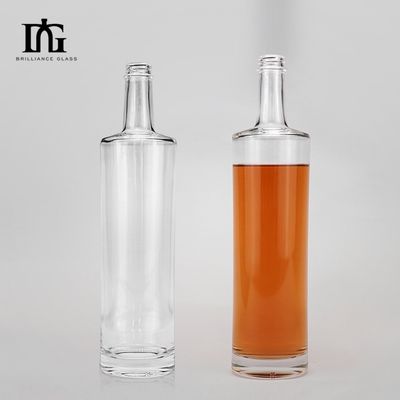 Gravação de garrafas de vidro redondas clássicas vazias de 500 ml personalizadas