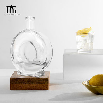 700 ml garrafa de vidro congelado para brandy uísque bebidas alcoólicas personalizadas garrafas de bebida únicas