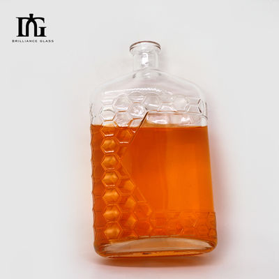 Tipo de tampa Cortiça e parafuso para garrafas de vidro transparente de Gin Rum Vodka 500ml 700ml 750ml