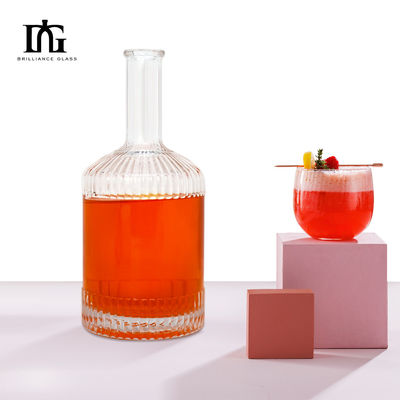 500 ml/700 ml Garrafa de vidro transparente com tampa de parafuso de alta qualidade