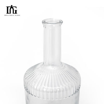 500 ml/700 ml Garrafa de vidro transparente com tampa de parafuso de alta qualidade