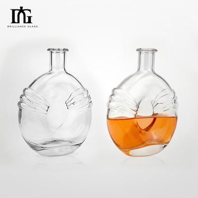 Liquores e Bebidas 700 ml garrafa de vidro de vinho mini transparente e selada com cortiça