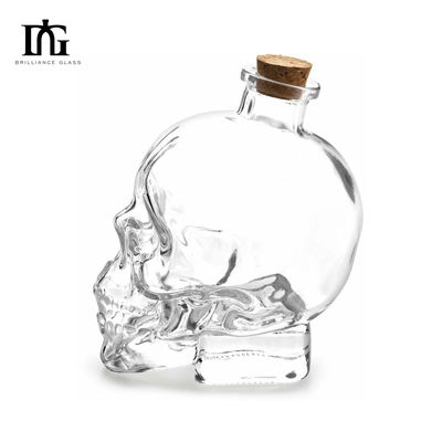Vidro transparente de forma quadrada de 750 ml Brilliance Luxury Custom Whisky Vodka em garrafa vazia