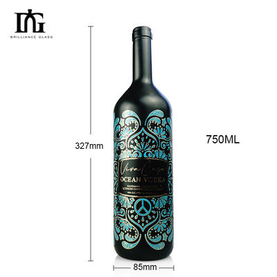 Adesivo impermeável em relevo vernizado OEM/ODM aceitável para rótulos de garrafas de vinho tinto