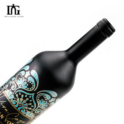 Adesivo impermeável em relevo vernizado OEM/ODM aceitável para rótulos de garrafas de vinho tinto