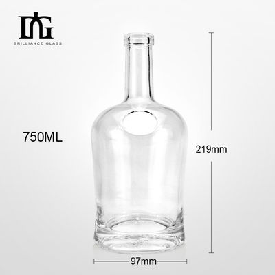 OEM/ODM aceitável garrafa de vinho de cristal branco redondo com cortiça 500ml capacidade