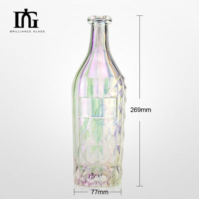 Garrafa de vidro de vinho de forma redonda com logotipo do cliente aceitável