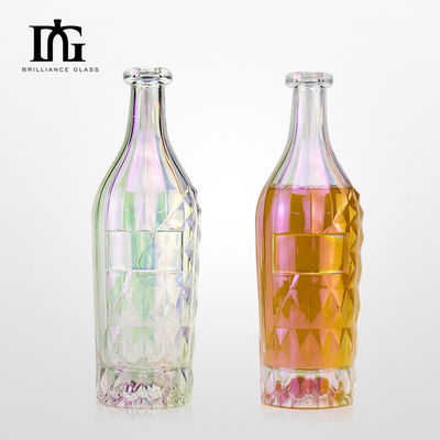 Garrafa de vidro de vinho de forma redonda com logotipo do cliente aceitável