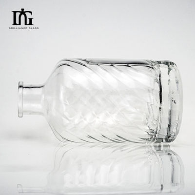 Cola de vidro gravado garrafa de vodka de 500 ml com fundo grosso e design personalizado