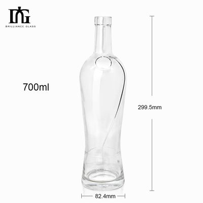 700 ml Garrafas de vidro de fundo grosso gravado para bebidas personalizadas e fornecidas livremente