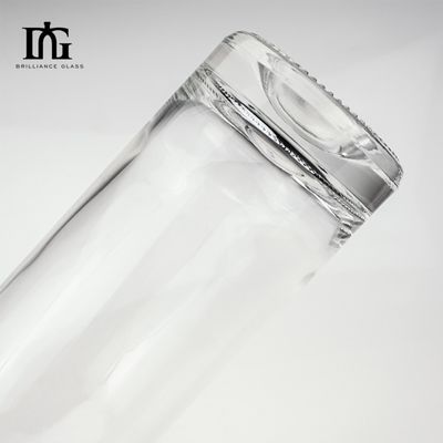Impressão por serigrafia e galvanização de garrafas de vidro de 500 ml para bebidas alcoólicas