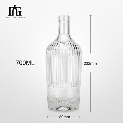 Garrafas de vidro personalizadas de whisky vodka vinho com parafuso de cortiça ambos tipos de tampa