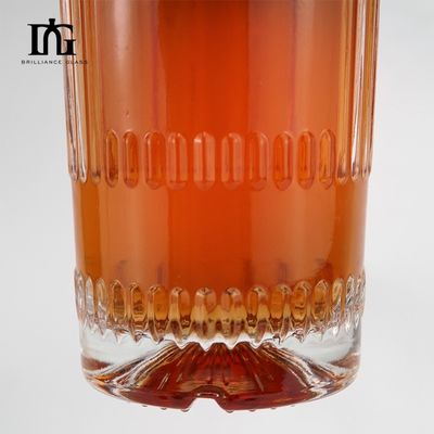 Garrafas de vidro personalizadas de whisky vodka vinho com parafuso de cortiça ambos tipos de tampa