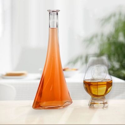 Impressão Manuseio Pulverização 700ml 500ml garrafa de vidro quadrado para uísque Vodka Liquor